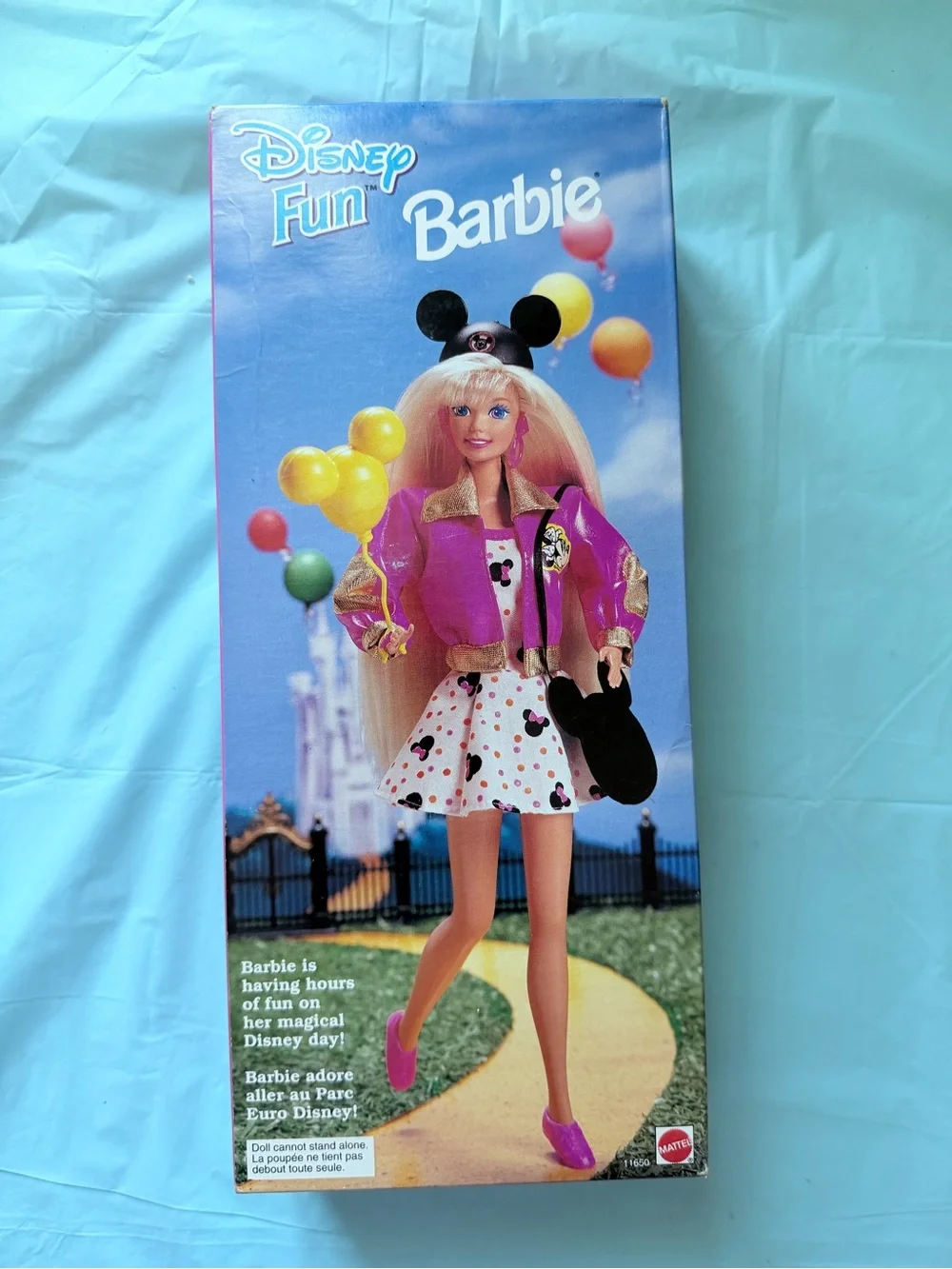 Mattel Barbie Disney Fun Doll in Pink Jacket and White Skirt